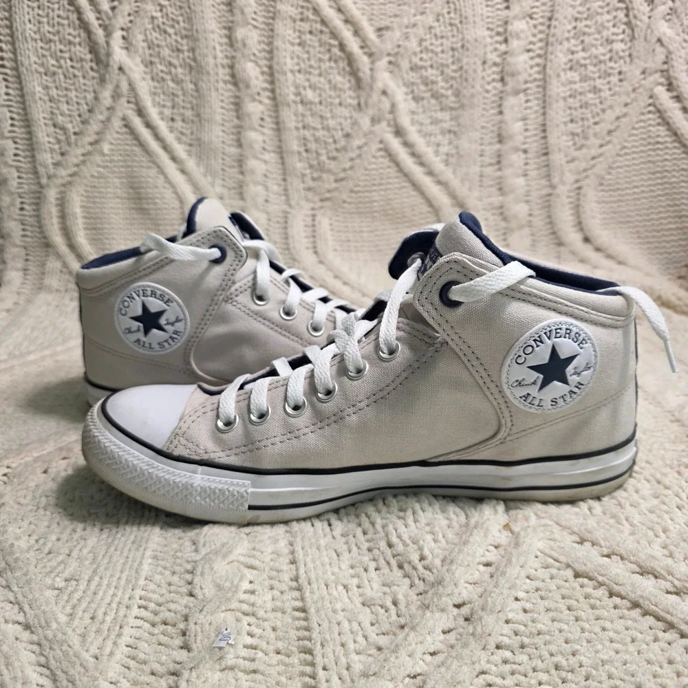 Converse All Star High Street Mid Sneakers Gray Putty Mens 9 Womens 11 Excellent